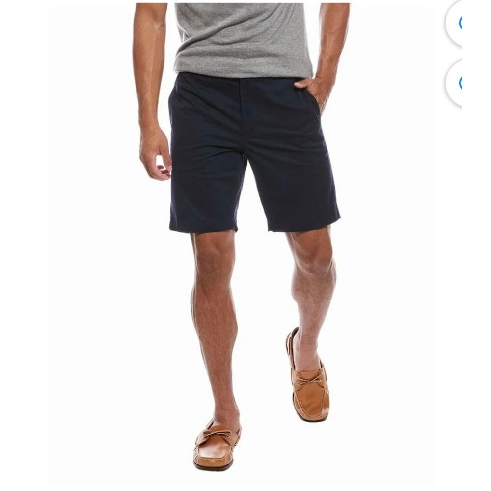 Theory Chino Shorts Cotton Blend Stretch Navy 8” Mens Size 32